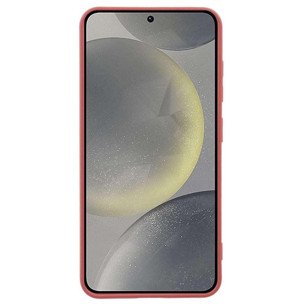 EIDERWOOD - Samsung Galaxy S25 Mykt Plastdeksel - Ripebeskyttelse med Fiberforing - Korallrød