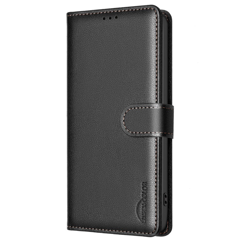 Samsung Galaxy A36 (5G) BINFEN Kunstskinn Flip Deksel med RFID Blokkering - Svart