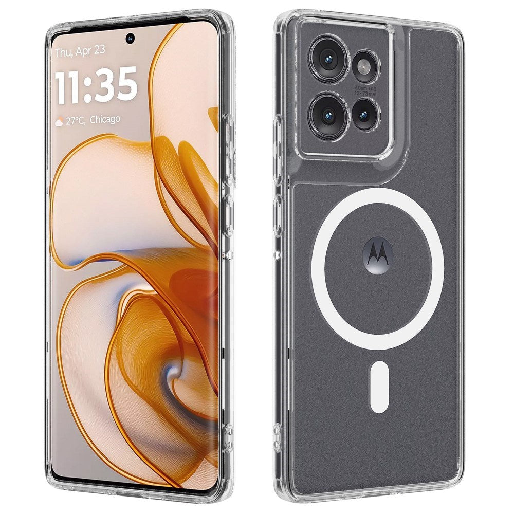 EIDERWOOD Motorola Edge 50 Fleksibelt Plast Deksel - MagSafe Kompatibel - Gjennomsiktig