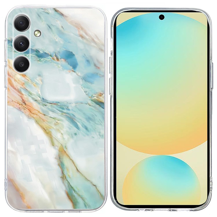 EIDERWOOD Samsung Galaxy S25 FE Fleksibelt Plast Deksel med Motiv - Marmor