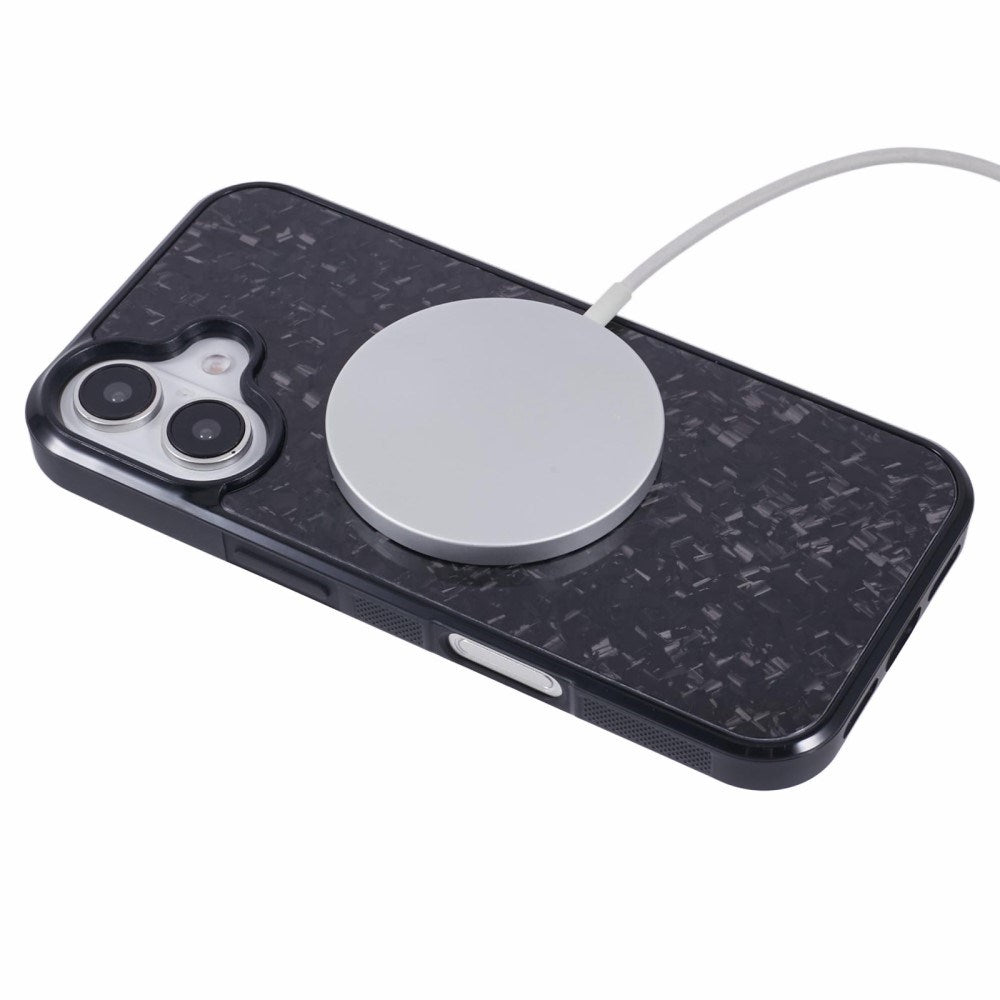 EIDERWOOD iPhone 16 Non-Slip Carbon Deksel - MagSafe Kompatibel - Svart