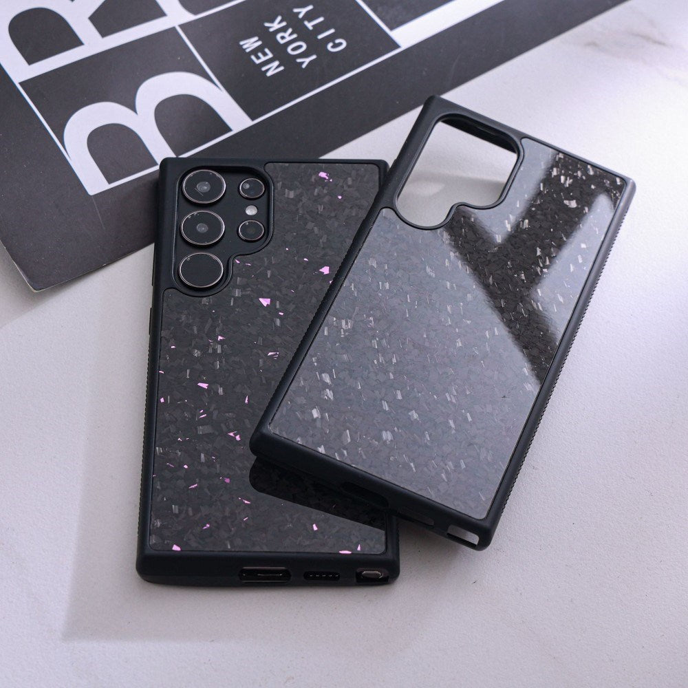 EIDERWOOD Samsung Galaxy S24 Ultra Non-Slip Carbon Deksel - MagSafe Kompatibel - Svart