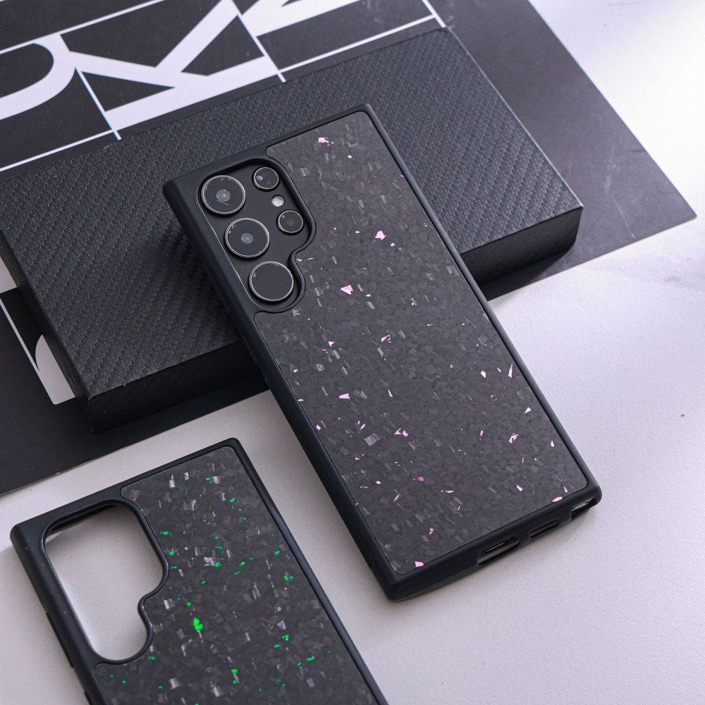 EIDERWOOD Samsung Galaxy S24 Ultra Non-Slip Carbon Deksel - MagSafe Kompatibel - Svart