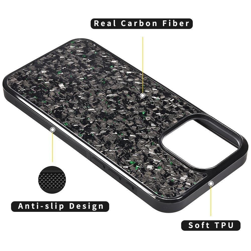 EIDERWOOD iPhone 15 Pro Non-Slip Carbon Deksel - MagSafe Kompatibel - Blå