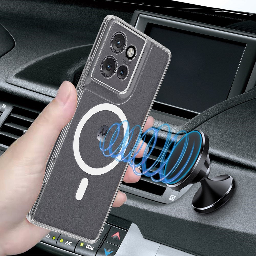 EIDERWOOD Motorola Edge 50 Neo / Thinkphone 25 Hybrid Plast Deksel - MagSafe Kompatibel - Gjennomsiktig / Hvit