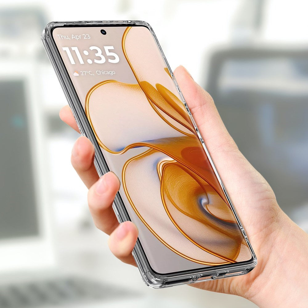 EIDERWOOD Motorola Edge 50 Neo / Thinkphone 25 Hybrid Plast Deksel - MagSafe Kompatibel - Gjennomsiktig / Hvit