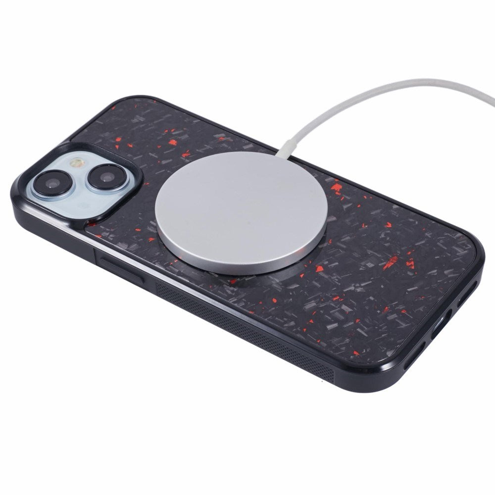 EIDERWOOD iPhone 14 Deksel i Aramidfiber og Myk Plast - Rød