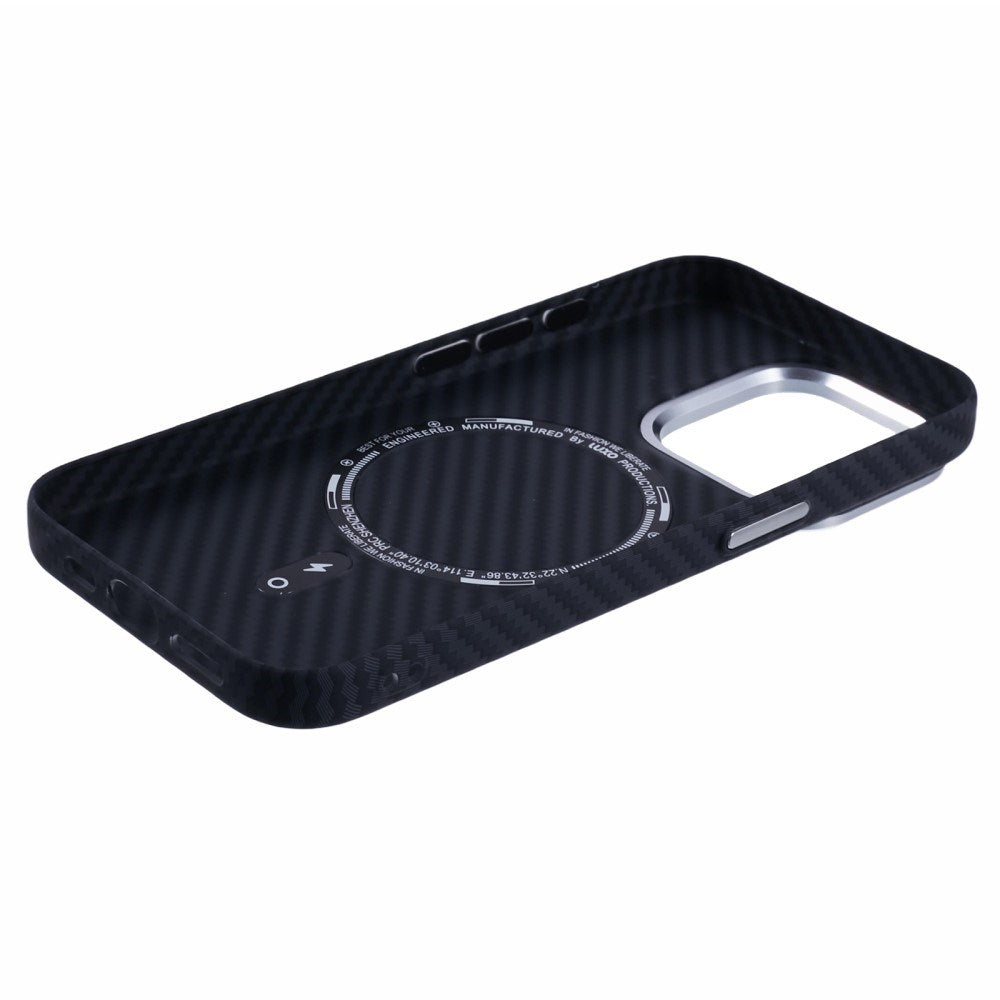 EIDERWOOD Mønstret Carbon Deksel - iPhone 14 Pro - MagSafe Kompatibel - Black
