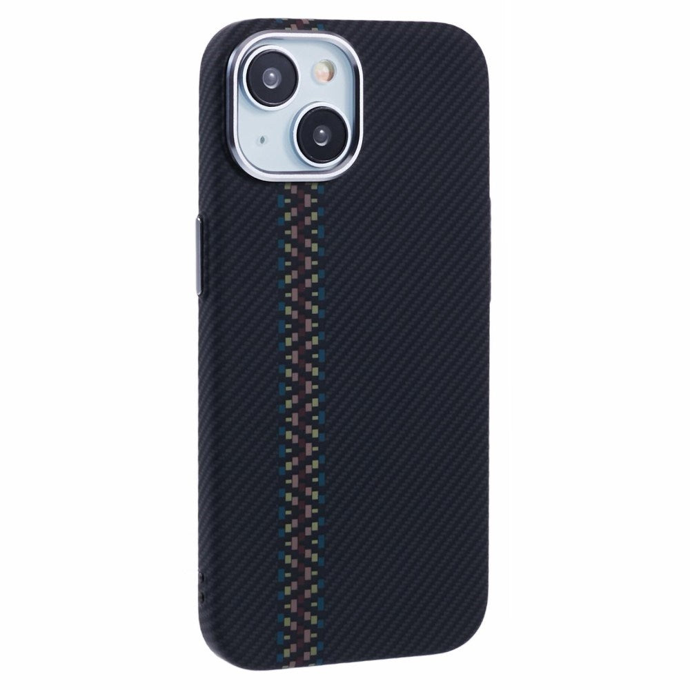 EIDERWOOD Mønstret Carbon Deksel - iPhone 13 - MagSafe Kompatibel - Dark ZigZag Pattern