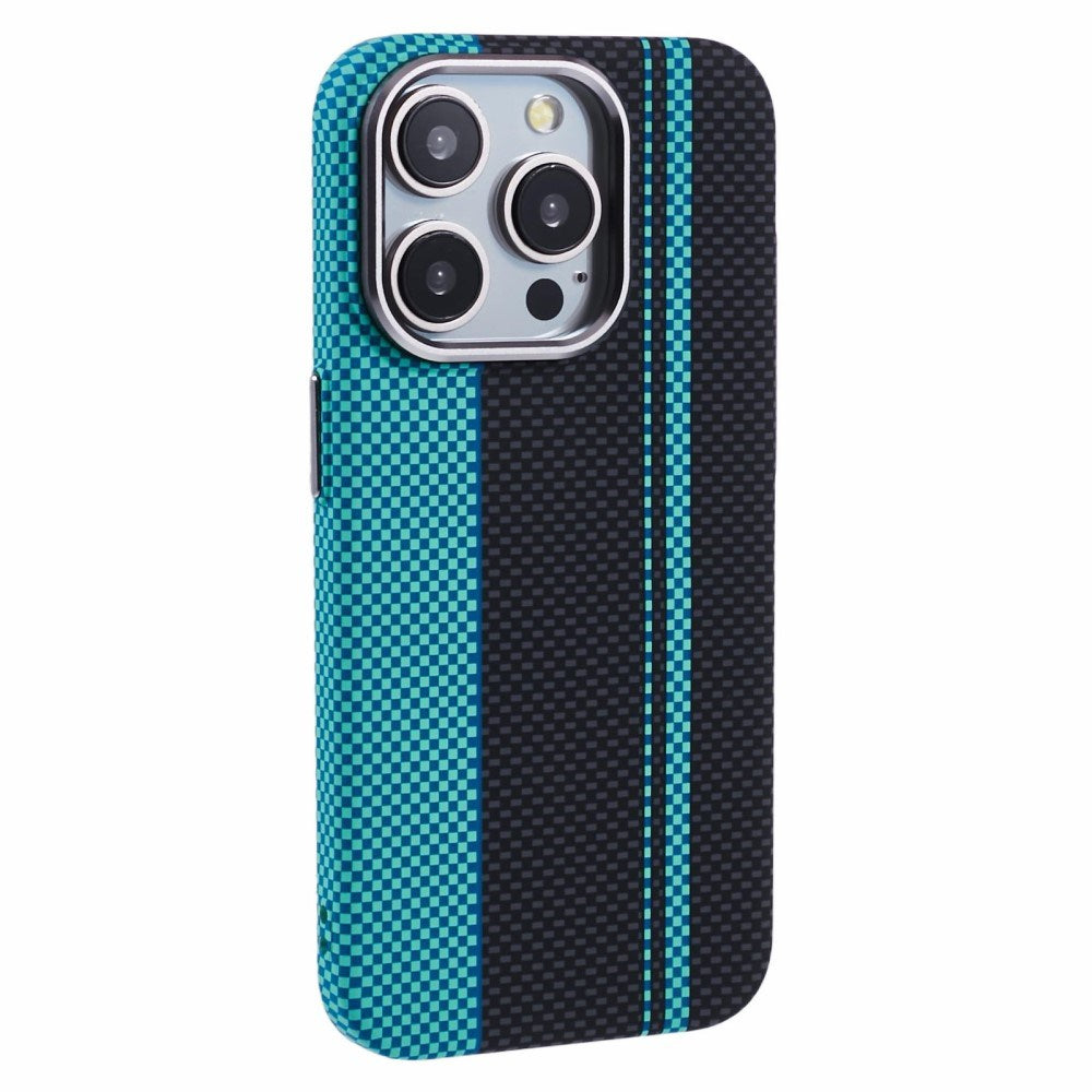 EIDERWOOD Mønstret Carbon Deksel - iPhone 13 Pro - MagSafe Kompatibel - Blue/Black
