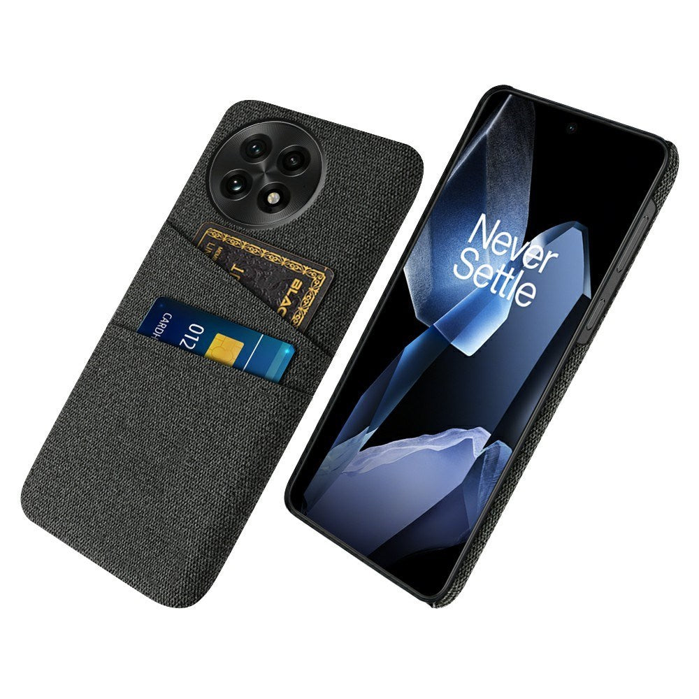 EIDERWOOD OnePlus 13 Stoffbelagt Plast Deksel m. Kortholder - Svart