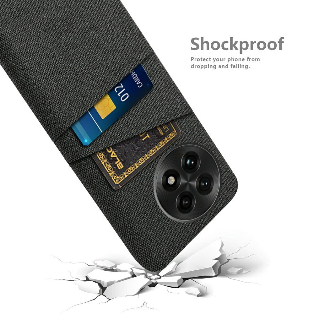 EIDERWOOD OnePlus 13 Stoffbelagt Plast Deksel m. Kortholder - Svart