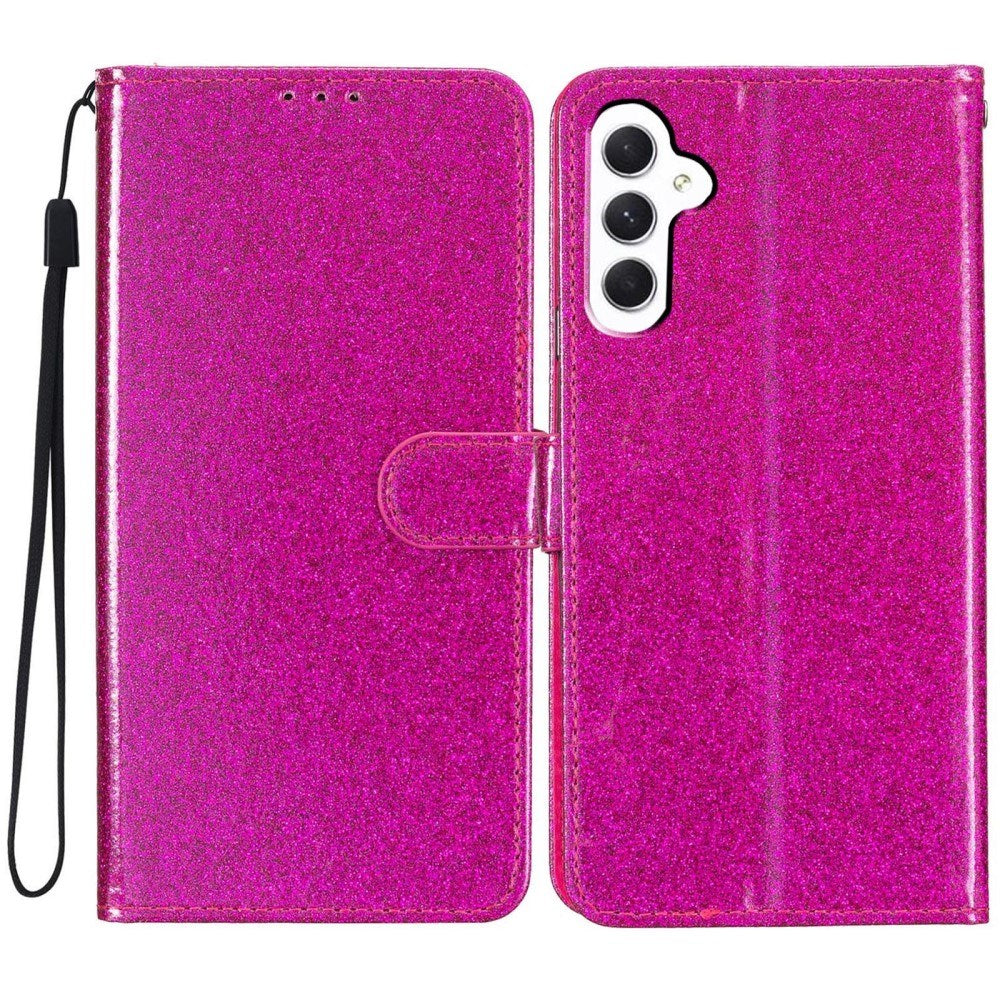 EIDERWOOD Samsung Galaxy A36 (5G) Flip Deksel m. Lommebok & Stropp - Glitter - Pink