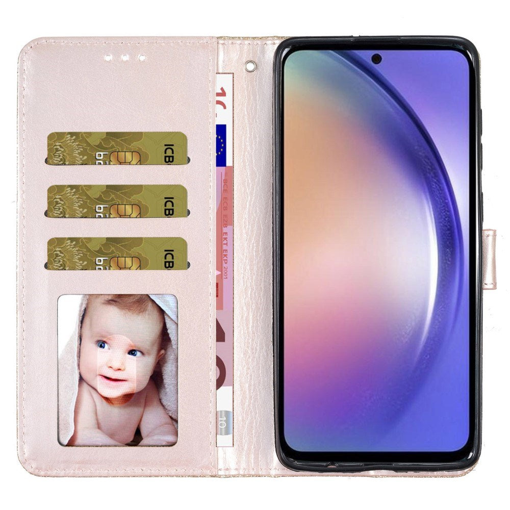 EIDERWOOD Samsung Galaxy A36 (5G) Flip Deksel m. Lommebok & Stropp - Glitter - Gull