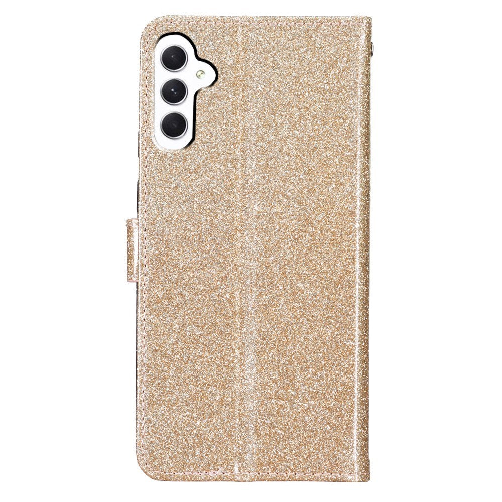 EIDERWOOD Samsung Galaxy A36 (5G) Flip Deksel m. Lommebok & Stropp - Glitter - Gull