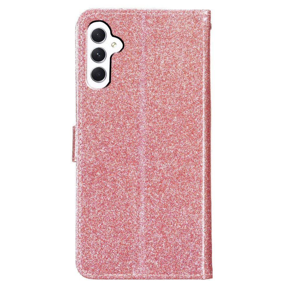 EIDERWOOD Samsung Galaxy A36 (5G) Flip Deksel m. Lommebok & Stropp - Glitter - Rose Gold