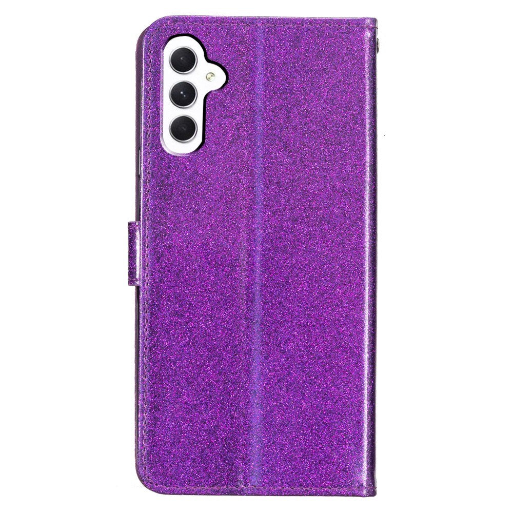EIDERWOOD Samsung Galaxy A36 (5G) Flip Deksel m. Lommebok & Stropp - Glitter - Lilla