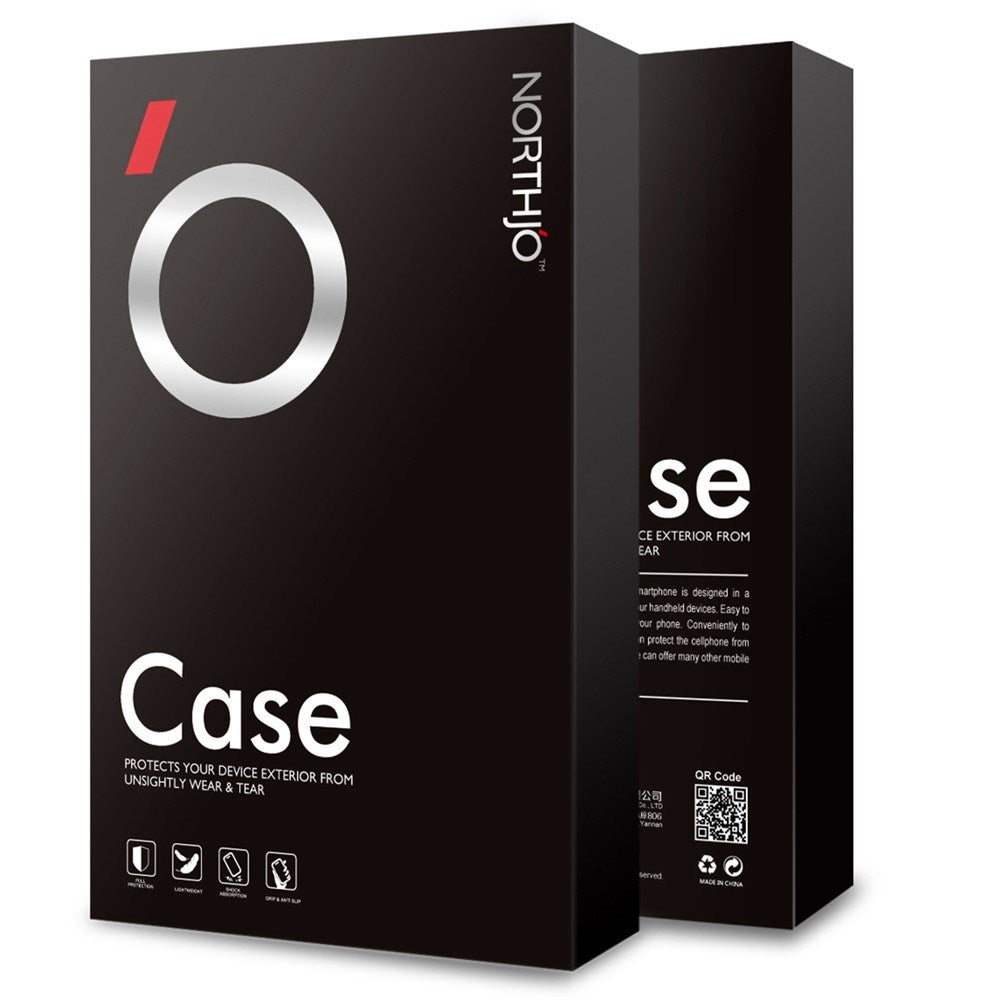 NORTHJO iPhone 14 Beskyttelsessett med Fleksibelt Mobildeksel i Plast med Herdet Glassbeskytter - Gjennomsiktig