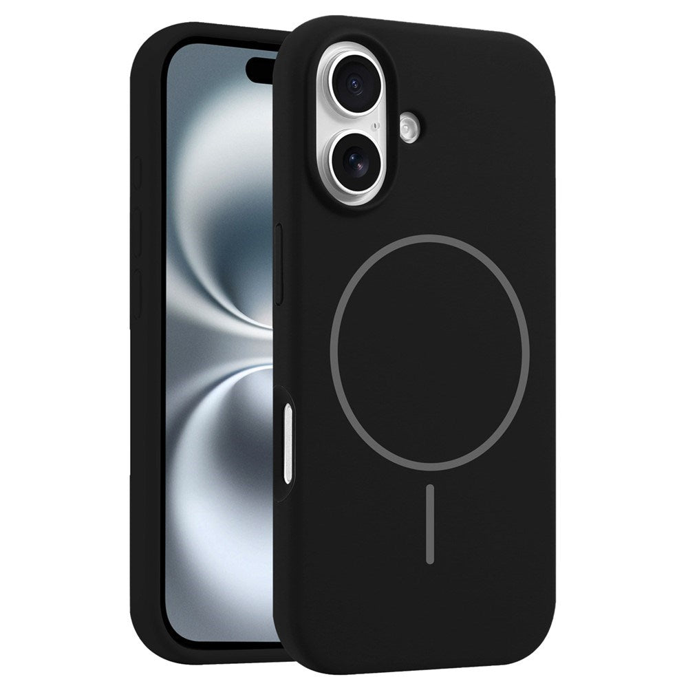 EIDERWOOD iPhone 16 Plus Silikon Deksel – MagSafe Kompatibel – Svart
