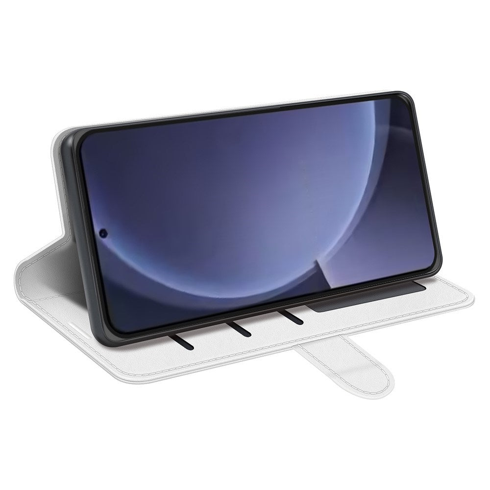 EIDERWOOD Samsung Galaxy S25+ (Plus) Kunstskinn Flip Deksel m. Kortholder & Ståfunksjon - Hvit