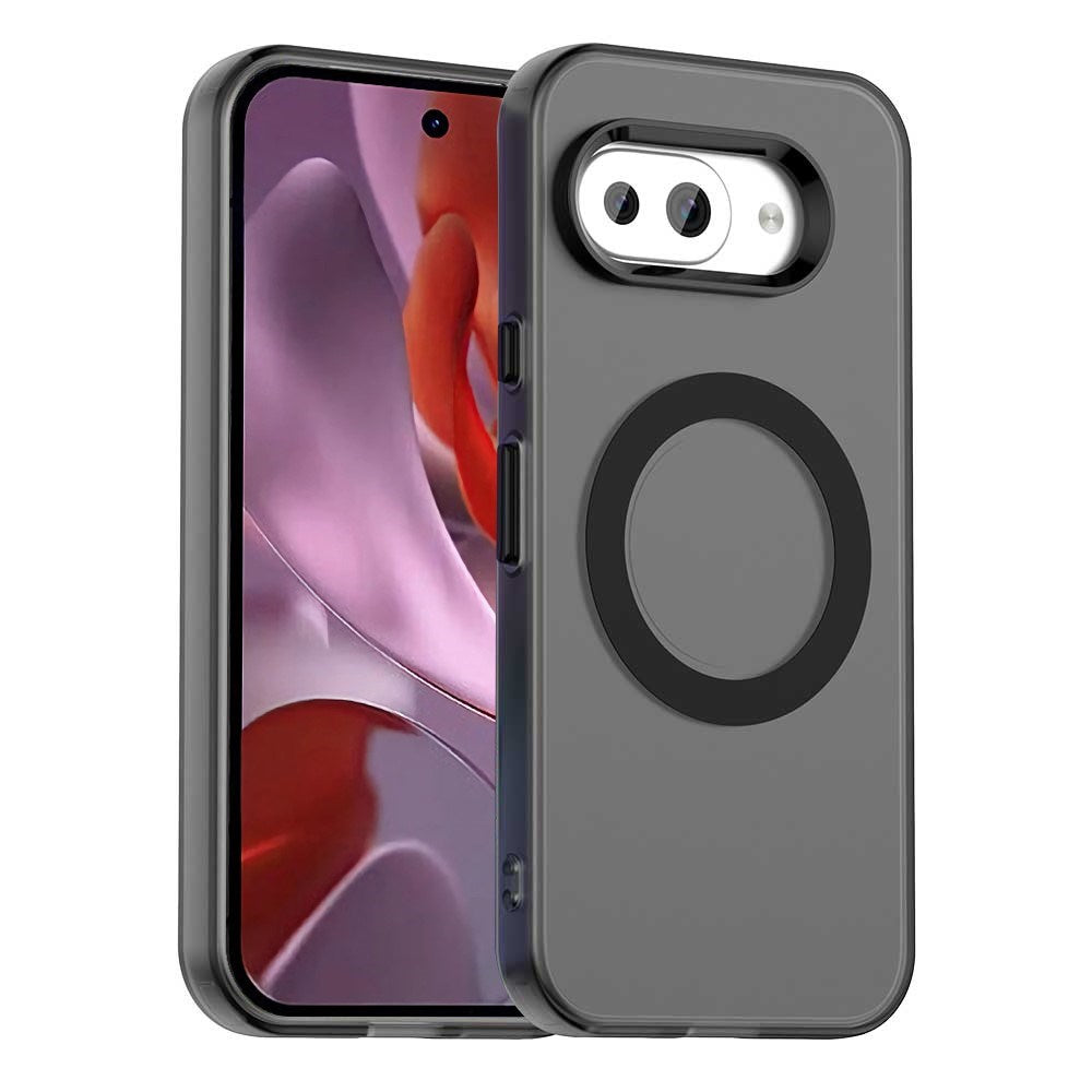 EIDERWOOD Google Pixel 9a Hybrid Plast Deksel - MagSafe Kompatibel - Gjennomsiktig / Svart