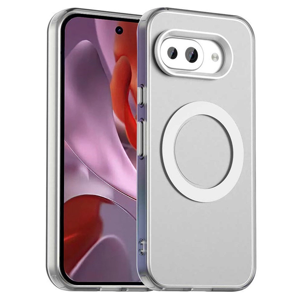 EIDERWOOD Google Pixel 9a Hybrid Plast Deksel - MagSafe Kompatibel - Gjennomsiktig / Hvit