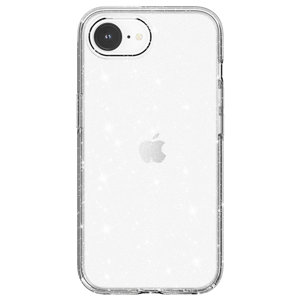 EIDERWOOD iPhone 16e Hybrid Glitter Plast Deksel - MagSafe Kompatibel - Hvit