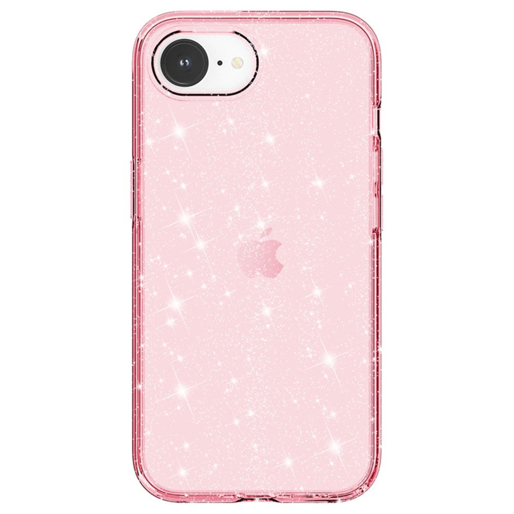 EIDERWOOD iPhone 16e Hybrid Glitter Plast Deksel - MagSafe Kompatibel - Rosa
