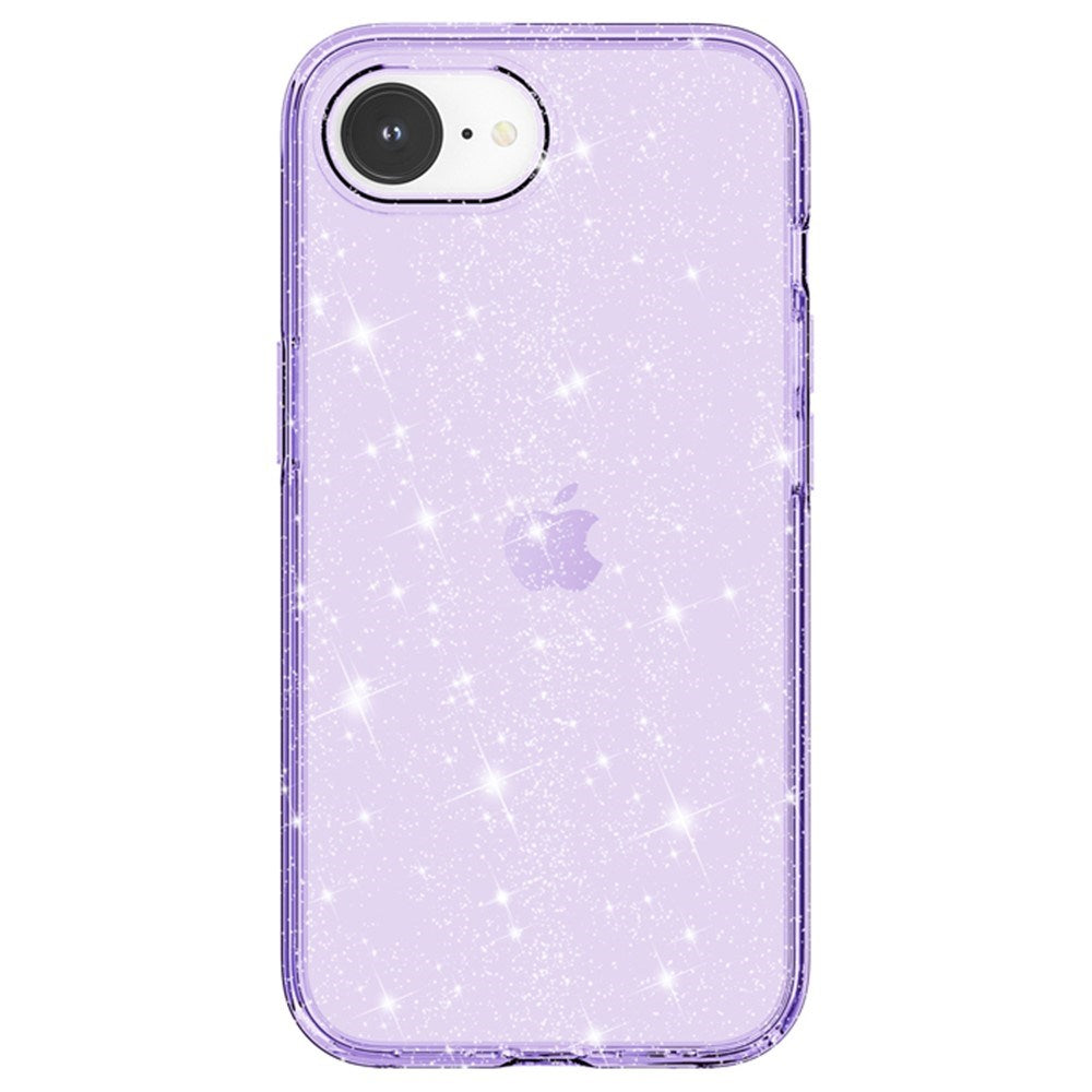 EIDERWOOD iPhone 16e Hybrid Glitter Plast Deksel - MagSafe Kompatibel - Lilla