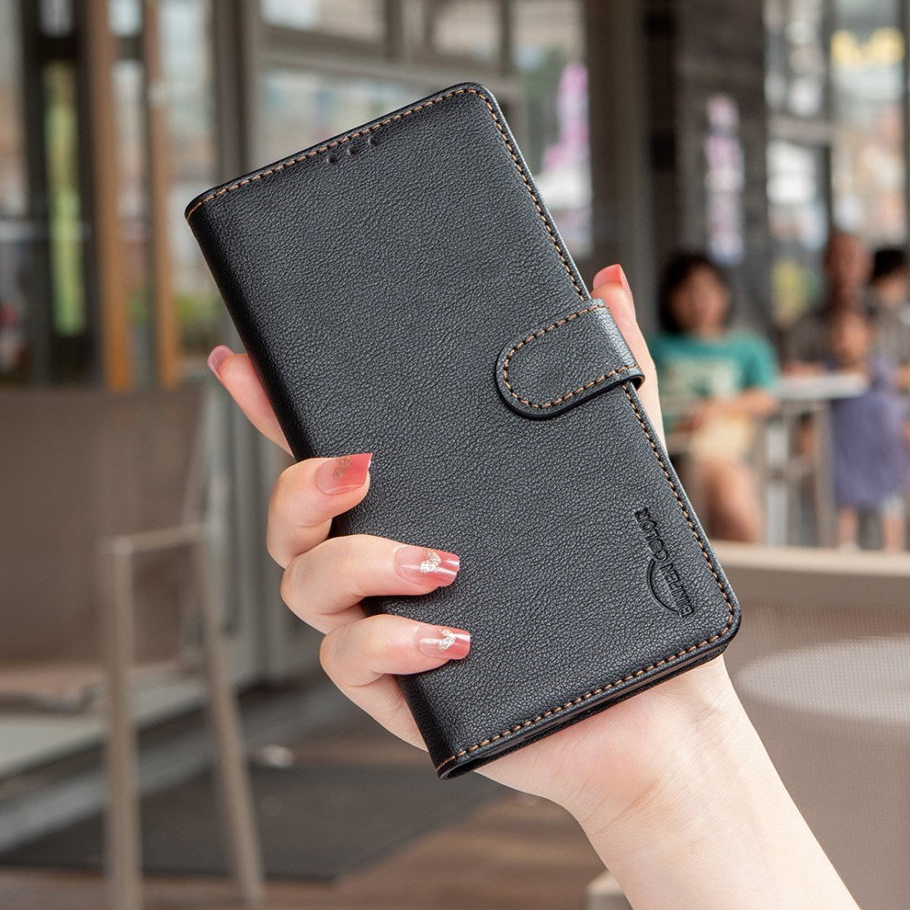 Samsung Galaxy A56 (5G) BINFEN Kunstskinn Flip Deksel m. RFID Blokkering - Svart