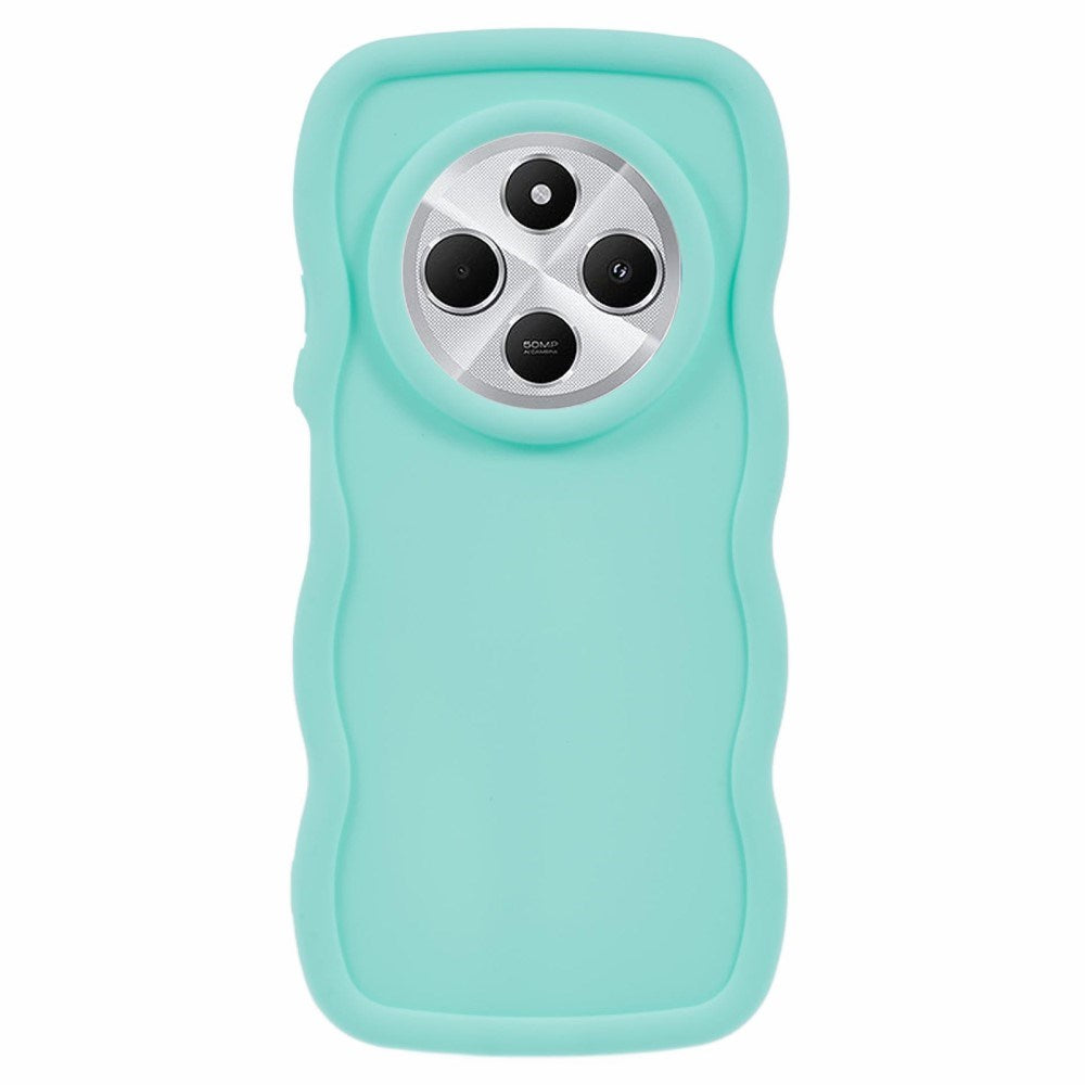 EIDERWOOD Xiaomi Redmi 14C Fleksibelt Plast Wavy Deksel - Blå