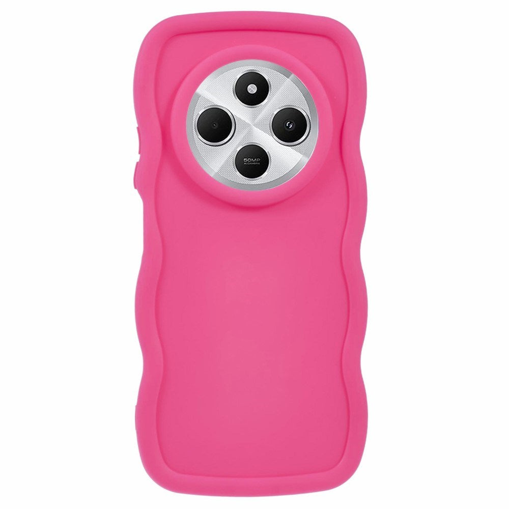 EIDERWOOD Xiaomi Redmi 14C Fleksibelt Plast Wavy Deksel - Pink