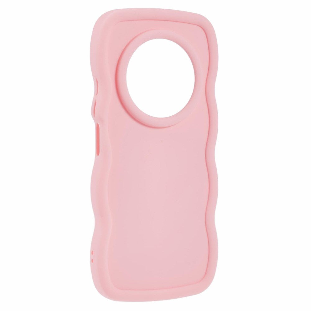 EIDERWOOD Xiaomi Redmi 14C Fleksibelt Plast Wavy Deksel - Rosa