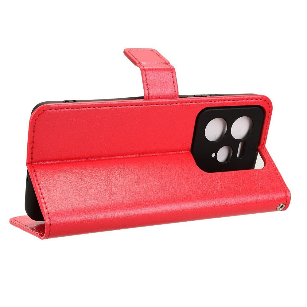 EIDERWOOD Realme GT 7 Pro (5G) Kunstskinn Flip Deksel m. Strop - Rød