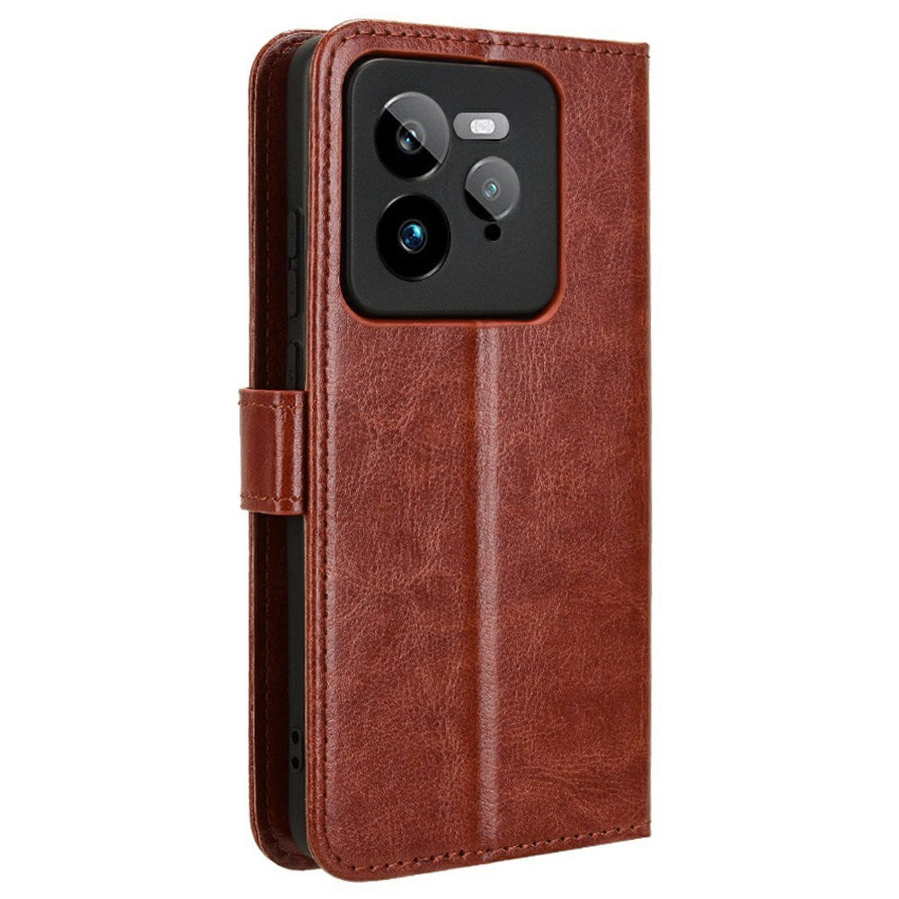 EIDERWOOD Realme GT 7 Pro (5G) Kunstskinn Flip Deksel m. Strop - Brun