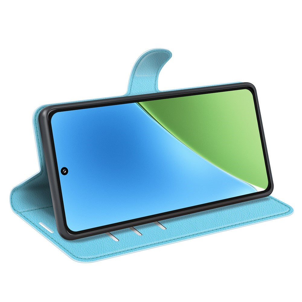 EIDERWOOD Xiaomi 15 Kunstskinn Flip Deksel m. Kortholder & Ståfunksjon - Blå