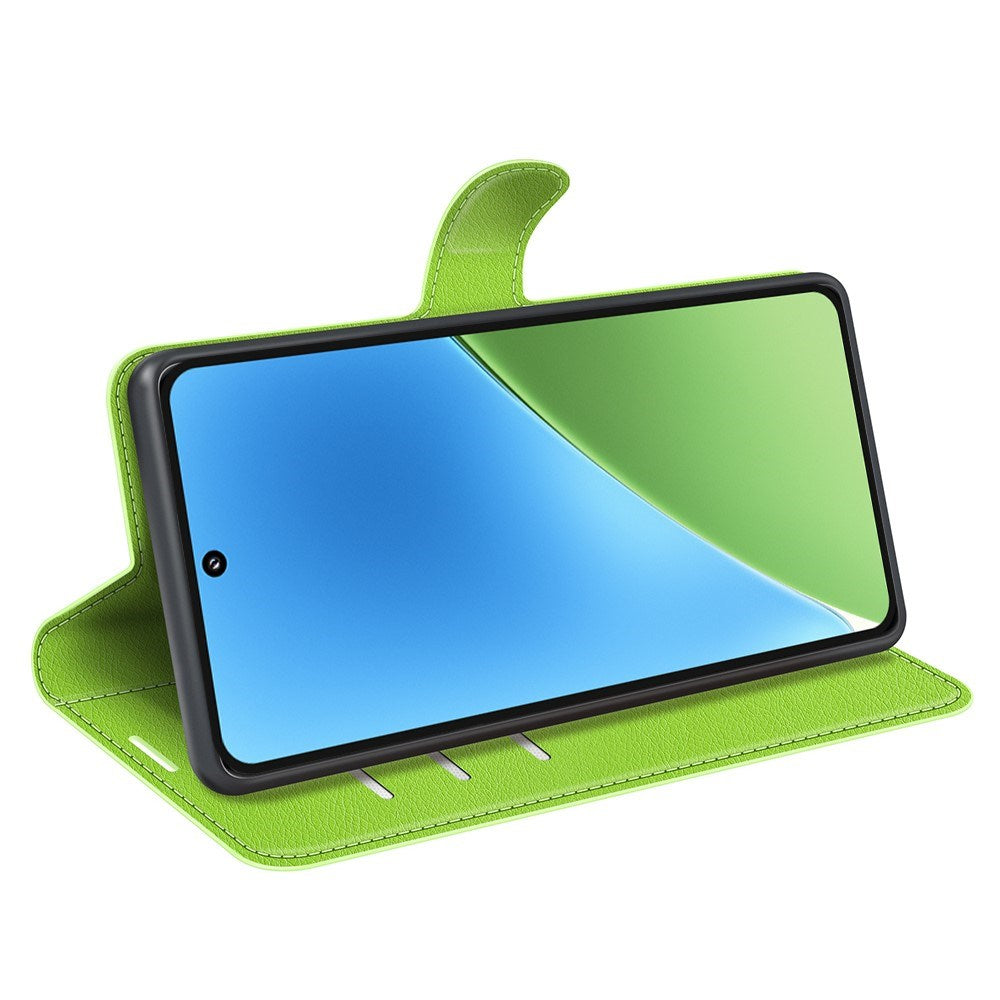 EIDERWOOD Xiaomi 15 Kunstskinn Flip Deksel m. Kortholder & Ståfunksjon - Grønn