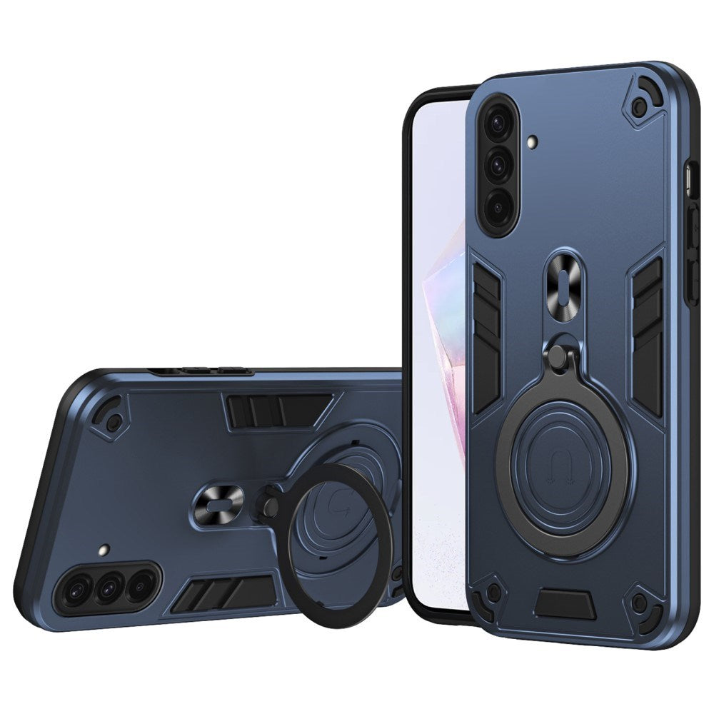 EIDERWOOD Samsung Galaxy A36 (5G) Hybrid Deksel med 360 Grader Roterbar Kickstand - MagSafe Kompatibel - Blå