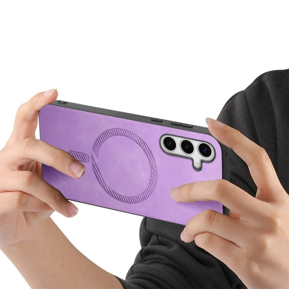 EIDERWOOD Samsung Galaxy S25 Kunst Skinn Deksel - MagSafe Kompatibel - Lilla