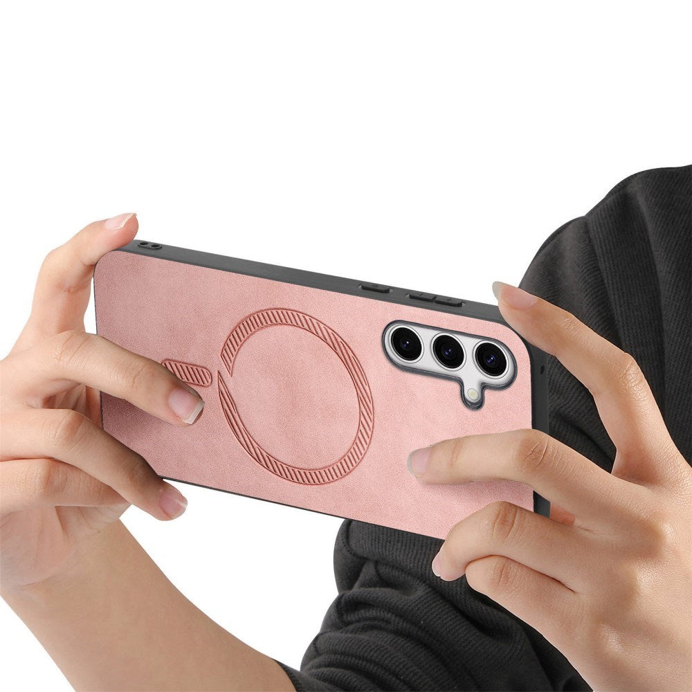 EIDERWOOD Samsung Galaxy S25 Kunst Skinn Deksel - MagSafe Kompatibel - Rosa