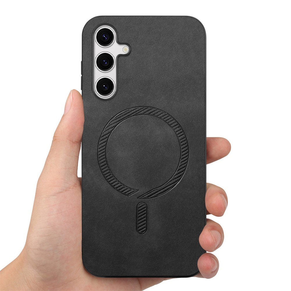 EIDERWOOD Samsung Galaxy S25 Kunst Skinn Deksel - MagSafe Kompatibel - Svart