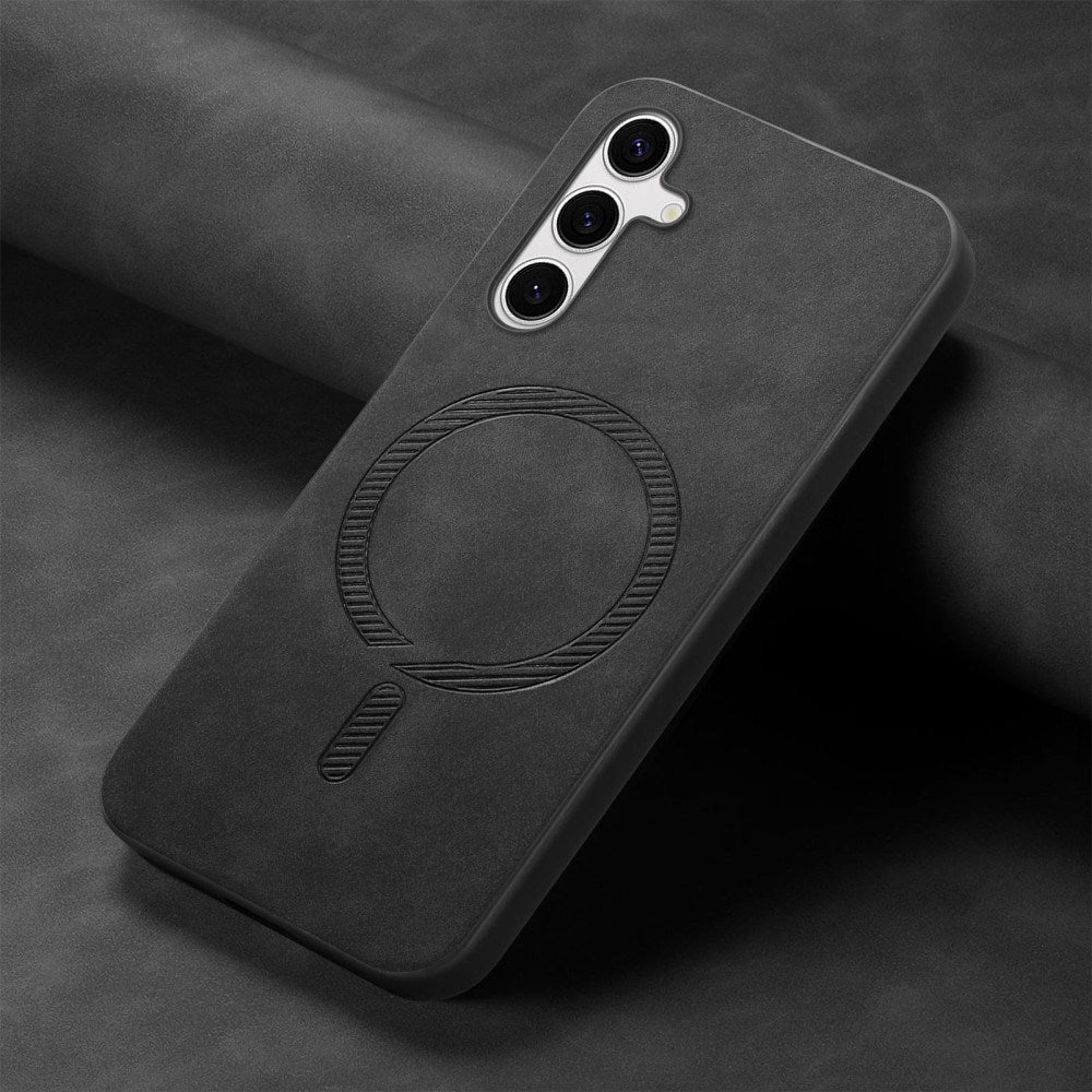 EIDERWOOD Samsung Galaxy S25 Kunst Skinn Deksel - MagSafe Kompatibel - Svart