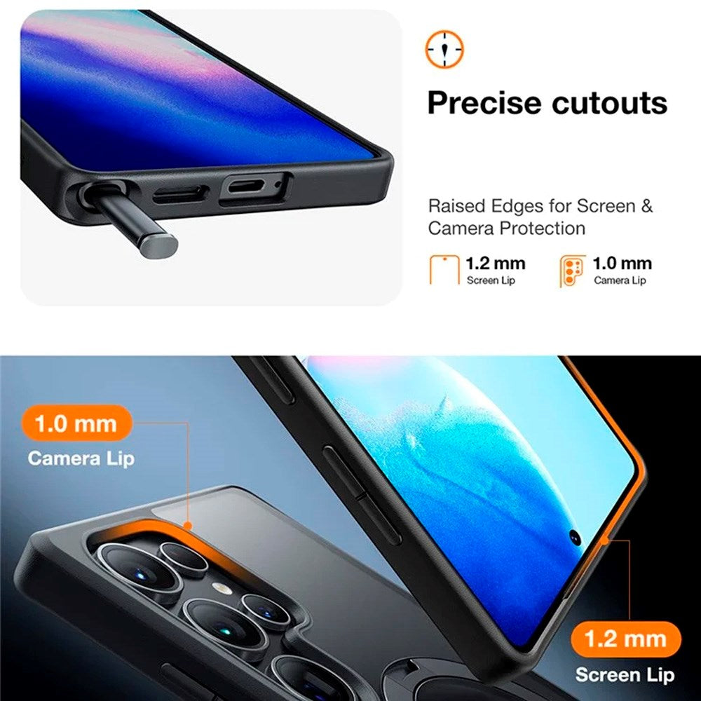 TORRAS Samsung Galaxy S25 Ultra Hybrid Deksel m. Kickstand - MagSafe Kompatibel - Svart