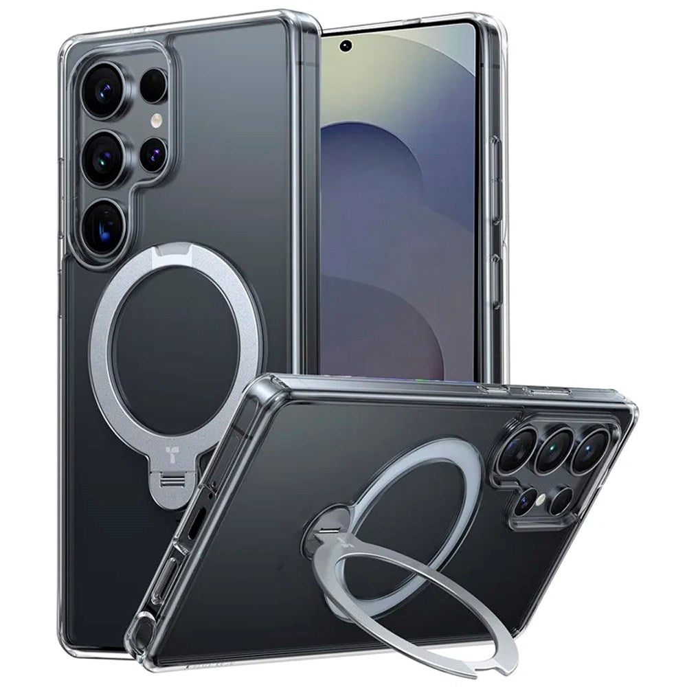 TORRAS Samsung Galaxy S25 Ultra Hybrid Deksel m. Kickstand - MagSafe Kompatibel - Gjennomsiktig