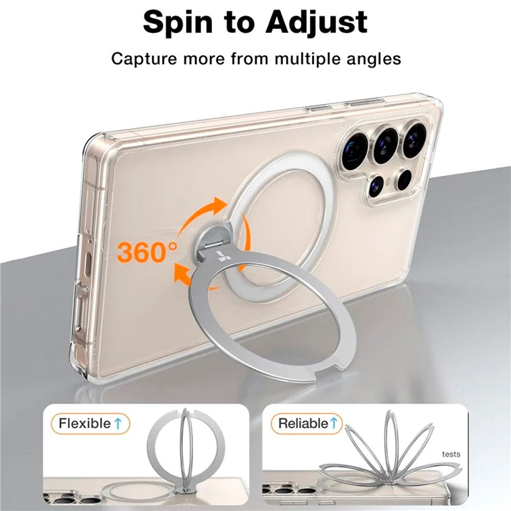 TORRAS Samsung Galaxy S25 Ultra Hybrid Deksel m. Kickstand - MagSafe Kompatibel - Gjennomsiktig