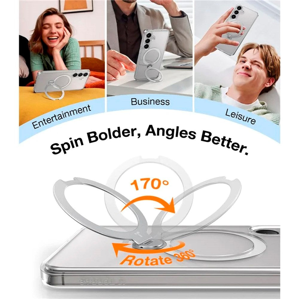 TORRAS Samsung Galaxy S25+ (Plus) Hybrid Deksel m. Kickstand - MagSafe Kompatibel - Gjennomsiktig