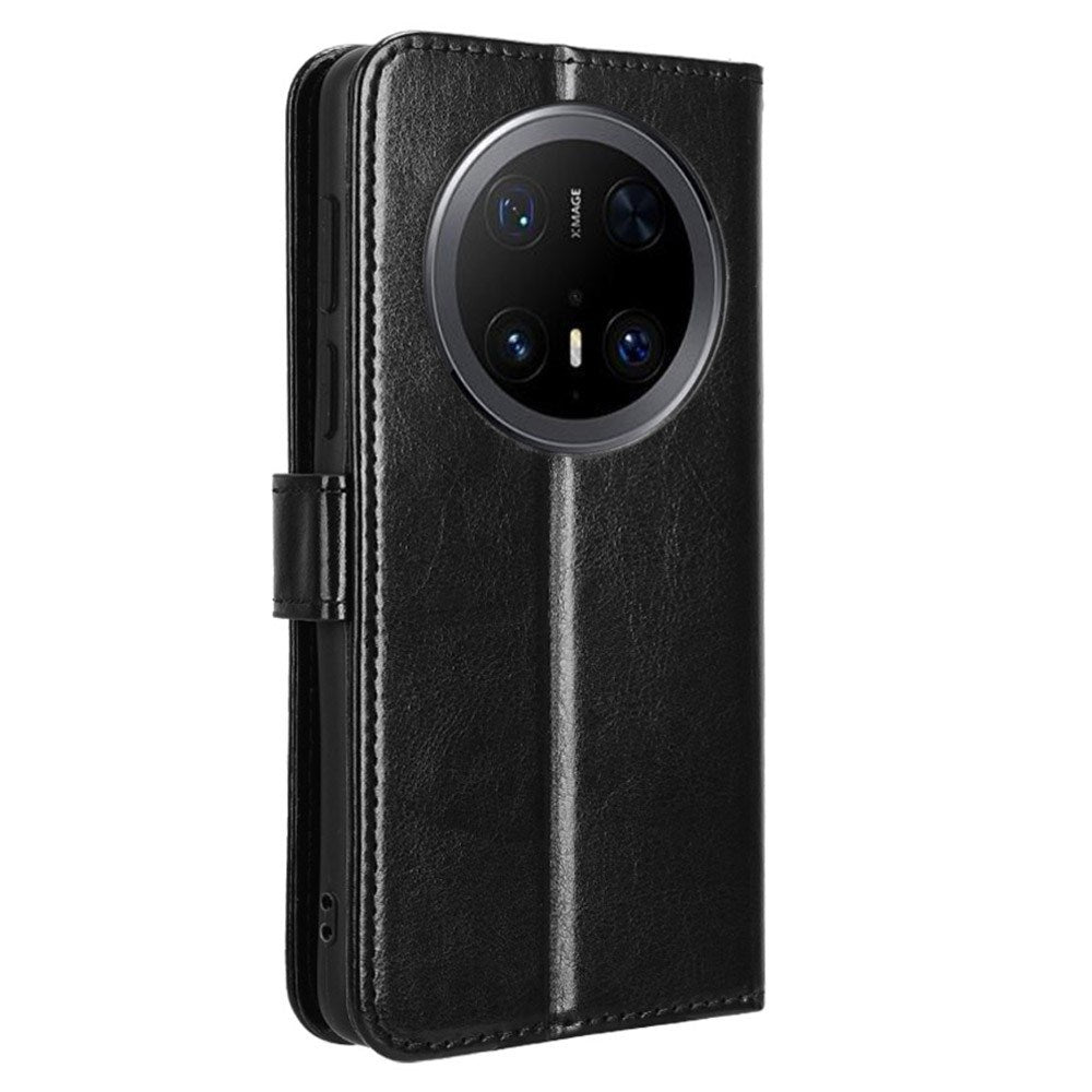 EIDERWOOD Huawei Mate 70 Pro+ / 70 Pro Kunstskinn Flip Deksel m. Strop - Svart