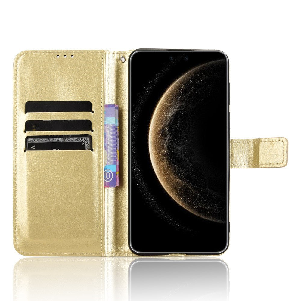 EIDERWOOD Huawei Mate 70 Pro+ / 70 Pro Kunstskinn Flip Deksel m. Strop - Gull