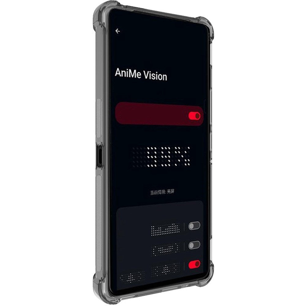 Asus ROG Phone 9 (5G) / 9 Pro (5G) - IMAK Fleksibelt Plast Bak Deksel - Gjennomsiktig / Svart