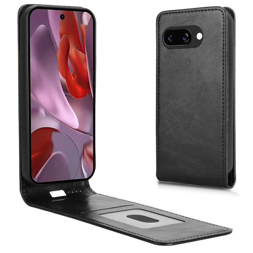 EIDERWOOD Google Pixel 9a Kunstskinn Flip Deksel m. Kortlomme - Svart